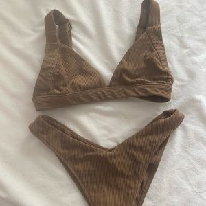 Frankies Bikini Set in Tan